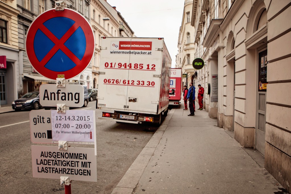 Übersiedlung Wien- Halteverbotszone